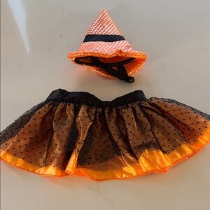Halloween Orange Polka Dot Witch Costume for Dog *NWOT